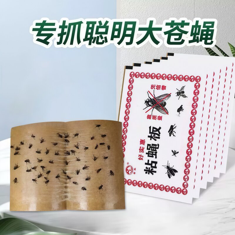 强力粘蝇板家用无毒苍蝇贴纸