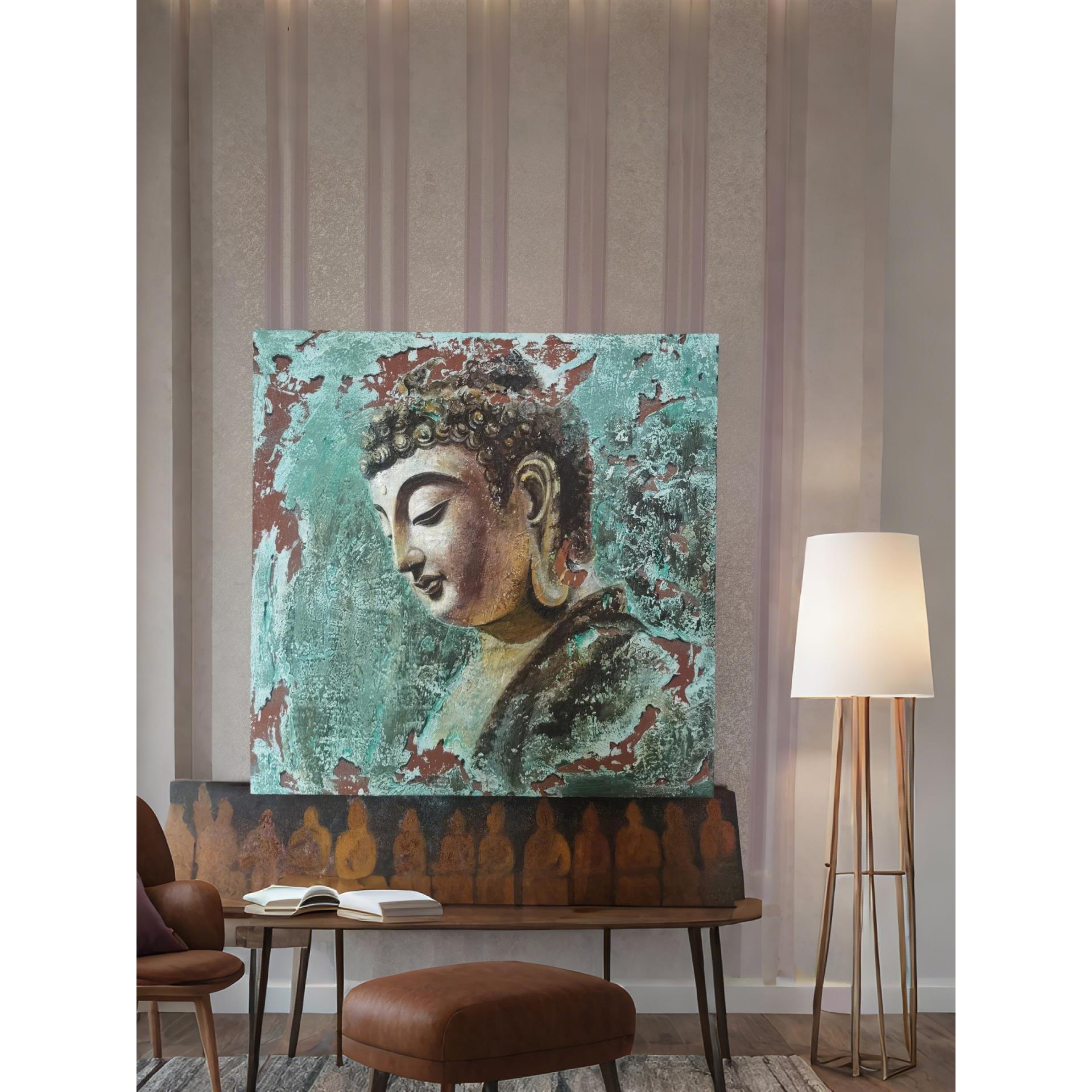 东方美学新中式禅意唐卡佛像挂画玄关客厅中堂菩萨像茶室装饰墙画