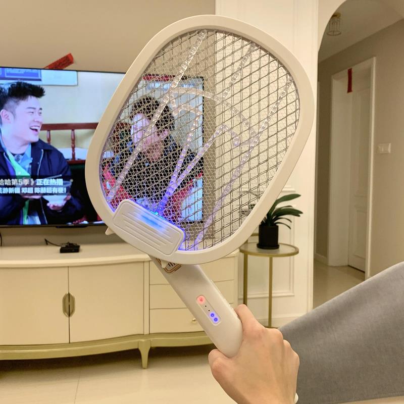 学生无毒强效静音激光灭蚊神器蓄电池电子苍蝇拍全自动款灭蚊神器