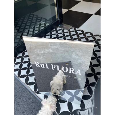 ins门口落地镜面招牌 服装店咖啡店迎宾广告牌提示牌不锈钢展示牌