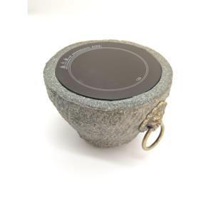 DIY手工定制老石臼煮茶炉电陶炉围炉煮茶玻璃铝瓷多用