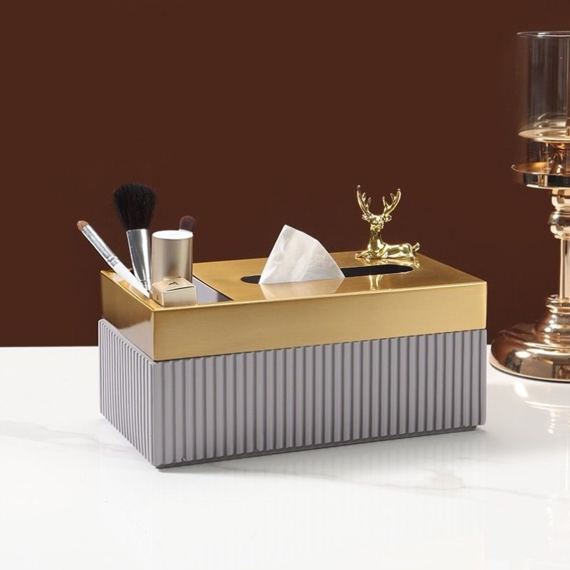 北欧ins风多功能纸巾盒茶几客厅桌面轻奢创意抽纸盒收纳欧式高档