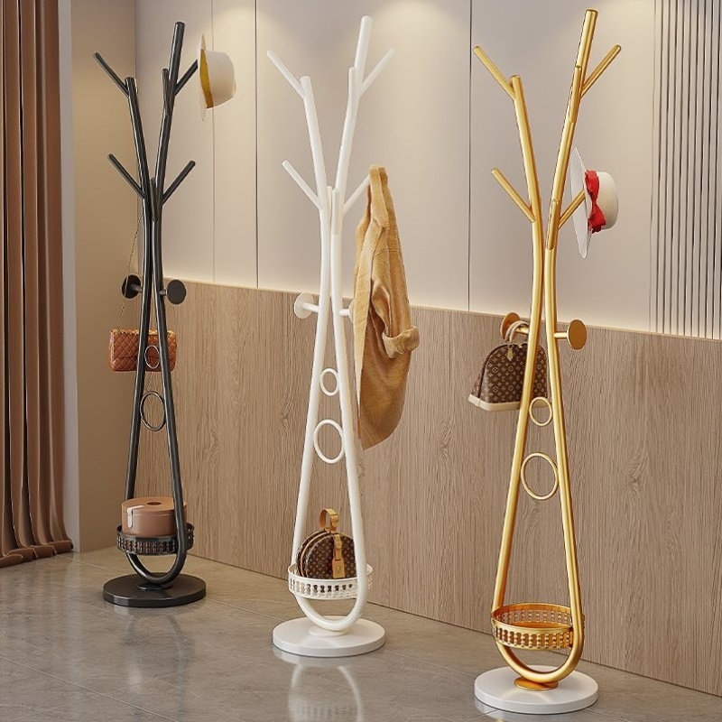 衣帽架落地卧室挂衣架可移动衣服置物架网红轻奢家用室内晾衣架子