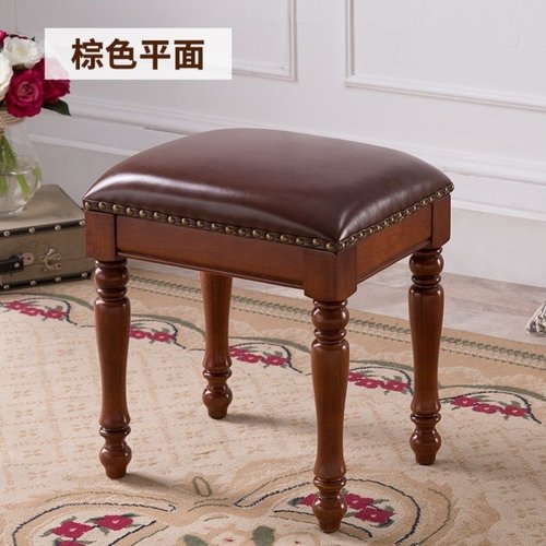 美式实木妆台凳化妆凳子欧式实木梳妆凳换鞋凳卧室妆凳古筝凳琴凳
