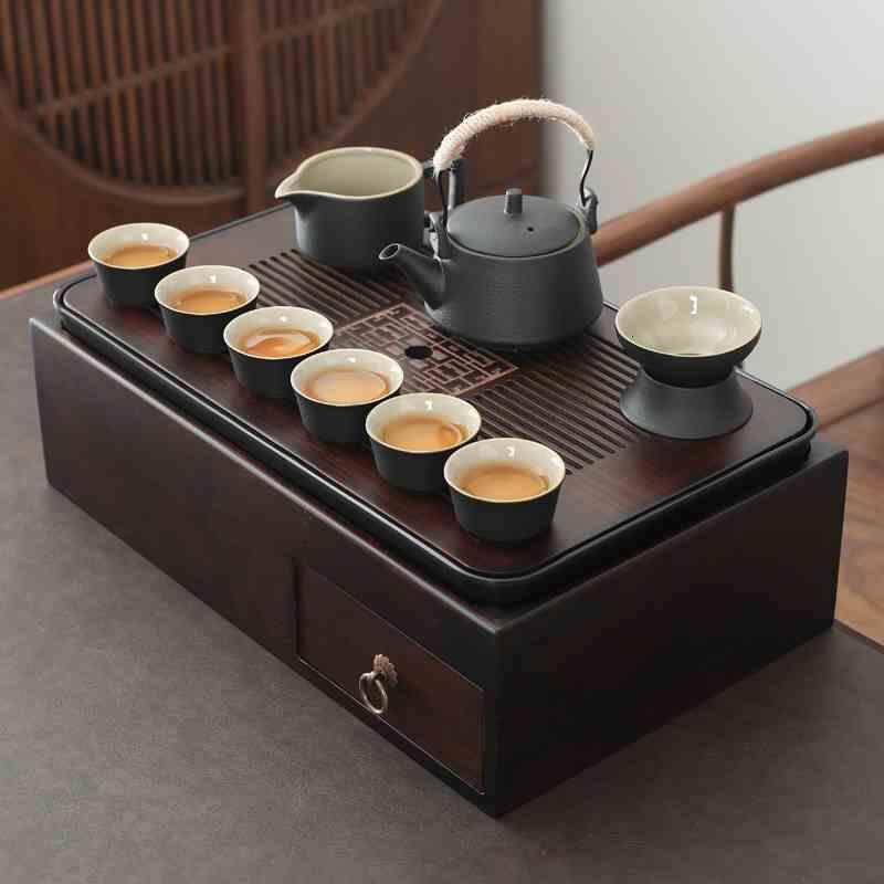 日式带盖防尘功夫茶具茶
