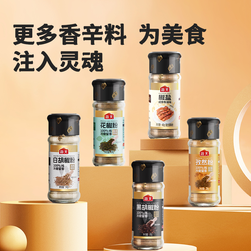 海天椒盐粉28g/瓶装香辛料家用牛排炸串烧烤撒料烤肉蘸料调味品