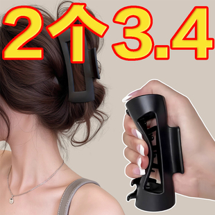 软硅胶鲨鱼夹安全不硌头抓夹女高级感2025新款后脑勺盘发夹子头饰