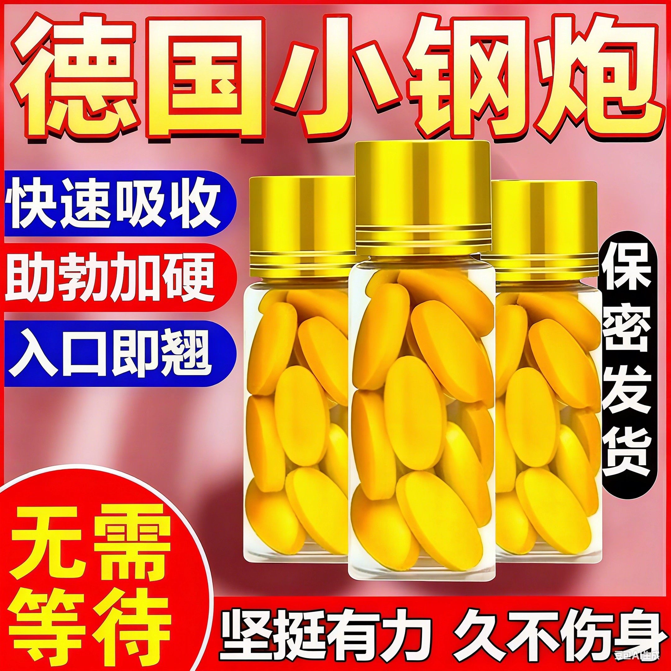 德国黑金刚小钢炮壮阳药原装增长增大延时持久不射早泄延时药PQ