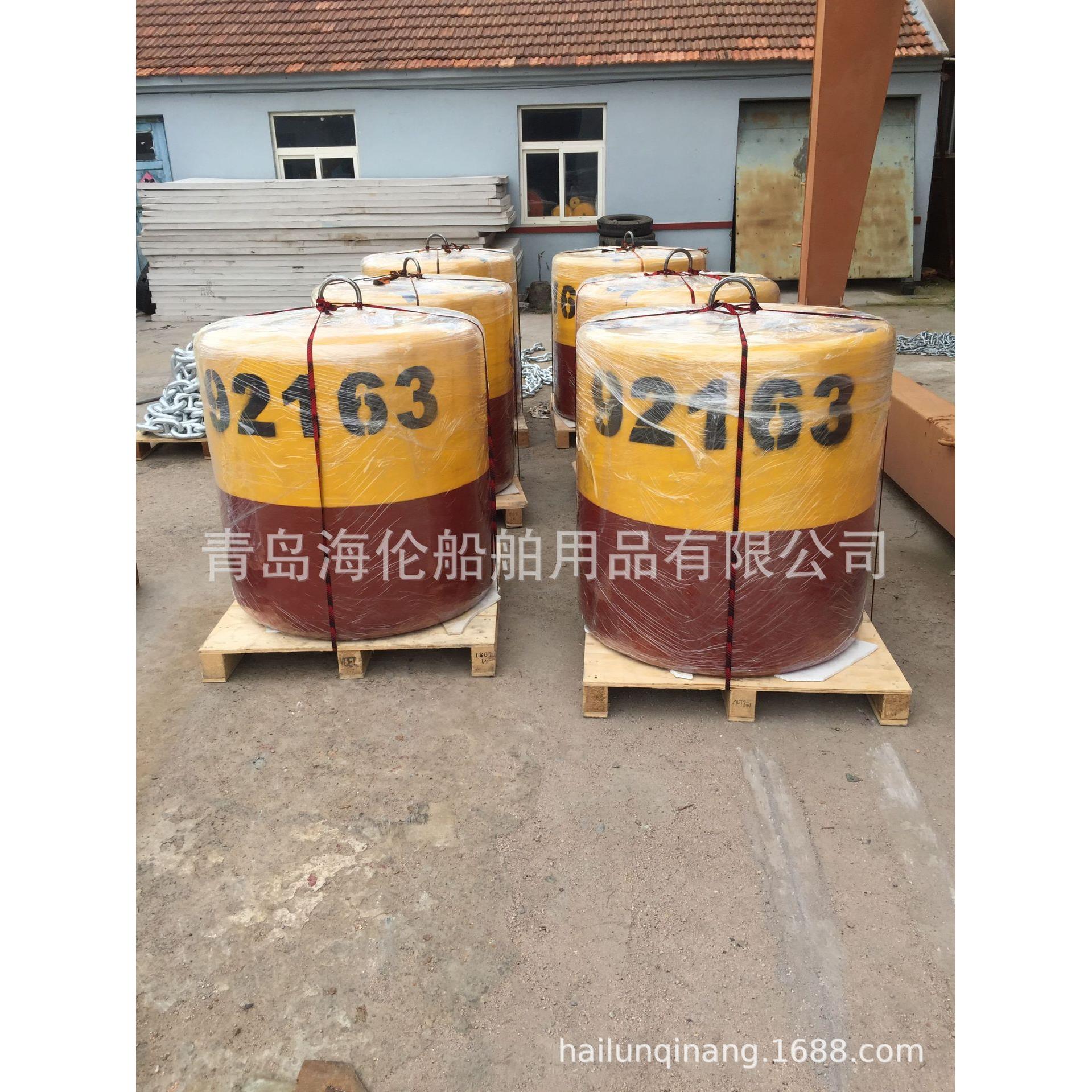 航道聚乙烯隔离浮标实心浮球钢制航标器材实心填充系船水鼓防