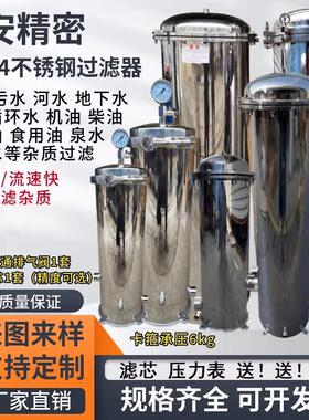 304精密保安过滤器5芯20寸卡箍式吊环快装不锈钢前置预处理送滤芯