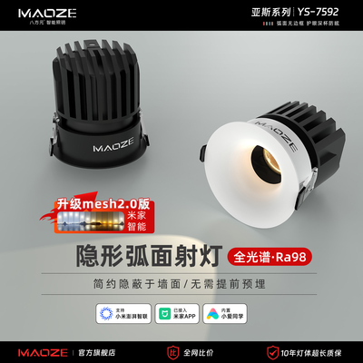 客厅深杯防眩射灯清晰小山丘弧面隐形无边框射灯极窄无主灯筒灯