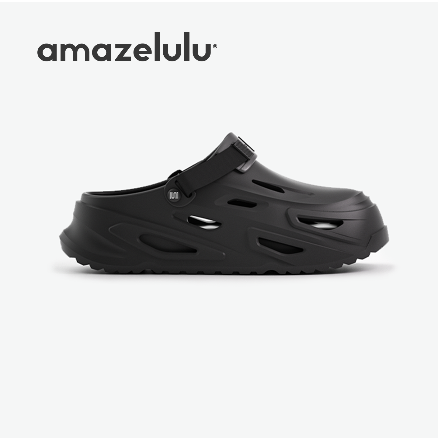 amazelulu洞洞鞋男款防滑防臭2026新款厚底外穿增高耐磨eva凉拖鞋