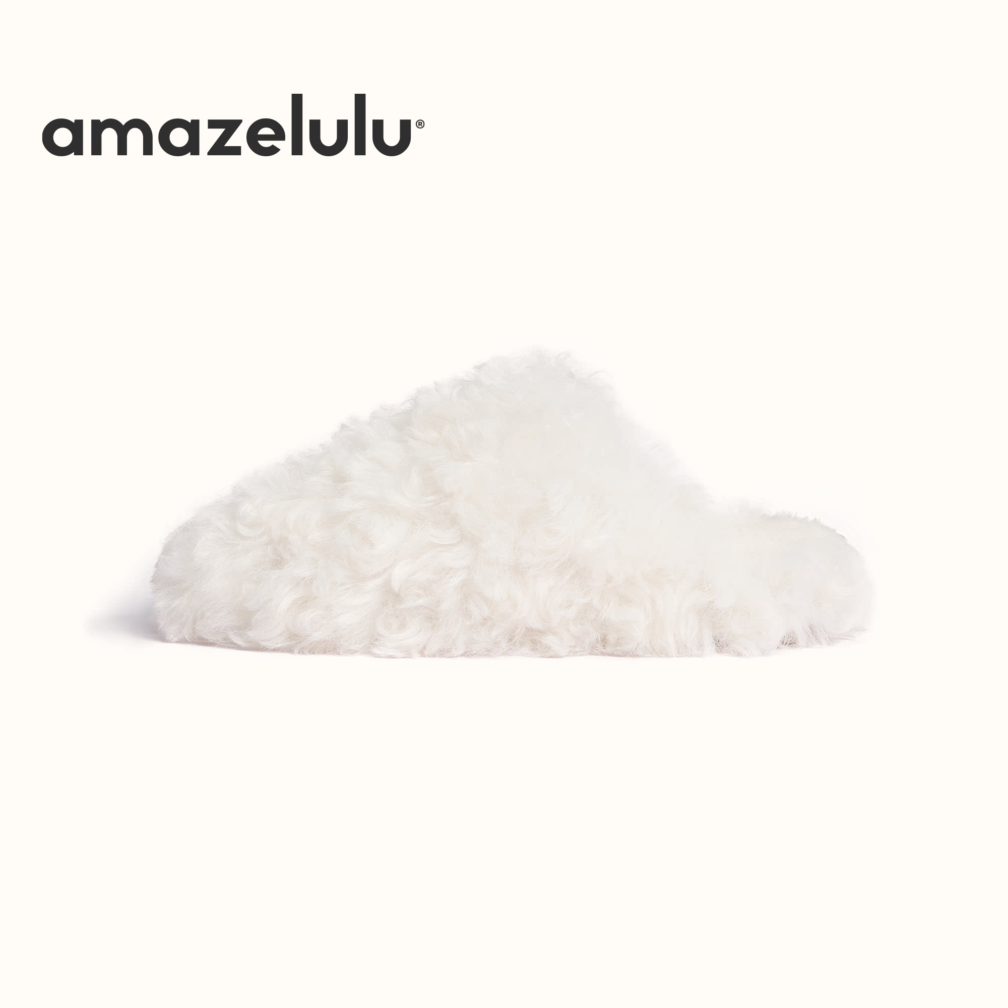 amazelulu毛毛拖鞋女厚底外穿2026新款冬季超火巨好看毛毛棉拖鞋