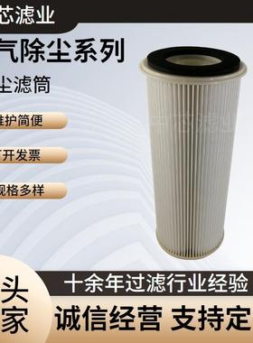 焊烟净化褶皱式滤筒 自洁式过滤器除尘滤筒 244X144X515