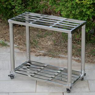 加厚承重鱼缸架底座可移动推车水缸架庭院不锈钢花架阳台花架