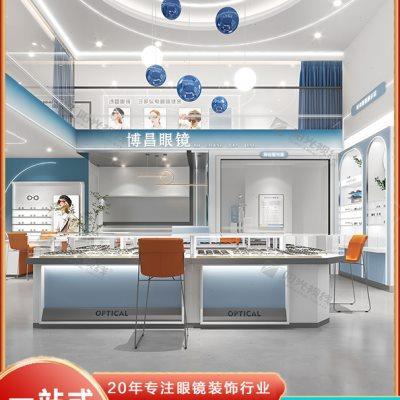 眼镜店展示柜高密度板眼镜柜台简约轻奢眼镜陈列展架整店定制设计