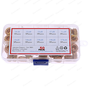 56uH 10种磁环电感器10uH 33uH 330uH 470uH盒装 100uH 22uH 68uH