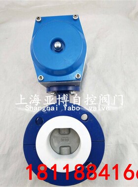 D641F46-16C 气动法兰衬氟不锈钢蝶阀 防腐半衬氟DN50 65 80-500