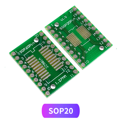 SOP转DIP转接板8/10/14SSOP20/28SOT223QFP32QFN44/48TQFP64FPC40