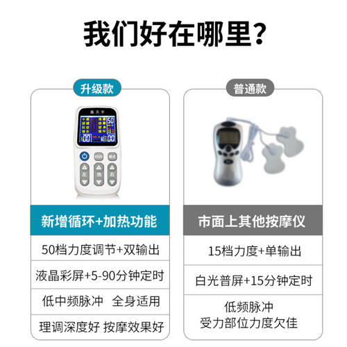 鑫天宇加热按摩器经络仪全身脉冲家用多功能穴位电疗针灸理疗贴片