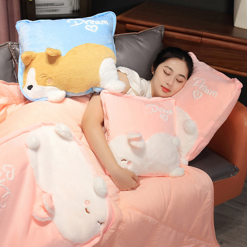 夏季抱枕被子两用二合一午休汽车折叠车用枕头办公室午睡毯子靠枕