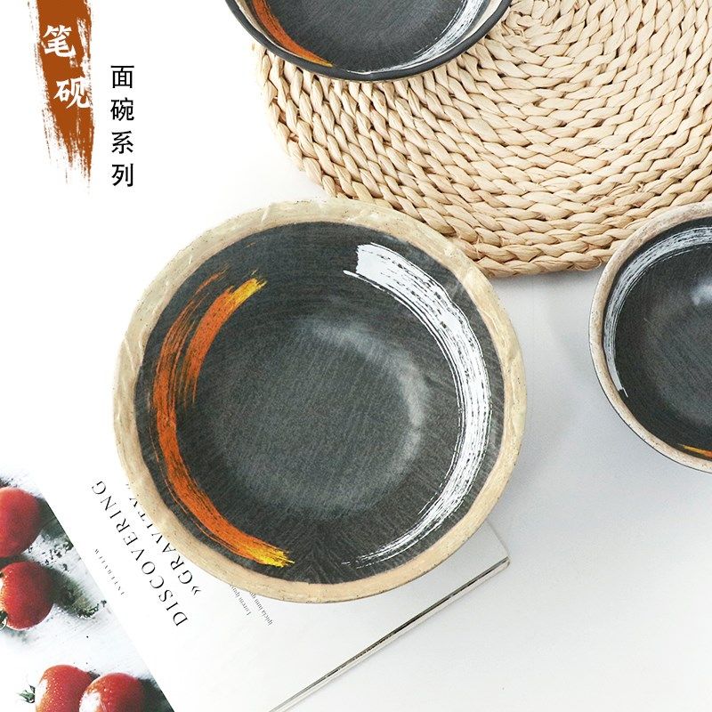 日式味千拉面碗商用防摔密胺螺蛳粉碗仿瓷塑料米线汤粉碗麻辣烫碗,餐饮具,碗,淘宝优惠券,粉丝福利购,淘宝优惠卷