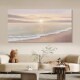 手绘油画立体肌理海边风景客厅装 餐厅挂画侘寂风极简壁画 饰画横版