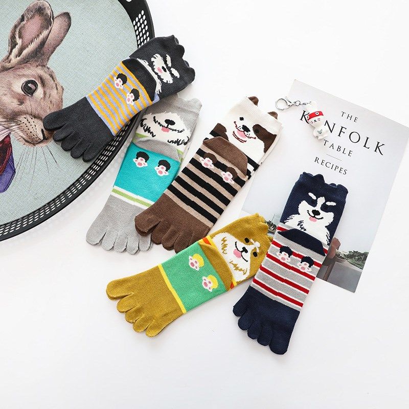 大童卡通五指袜秋冬中筒 全棉分趾袜卡通狗狗数字 女士袜妈妈同穿,童装/婴儿装/亲子装,儿童袜子(0-16岁),淘宝优惠券,粉丝福利购,淘宝优惠卷