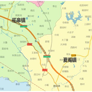 巢湖市地图1.15m合肥市折叠版壁画墙贴办公室贴画客厅书房装饰画