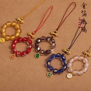 香灰琉璃吞金兽吊坠挂件汽车钥匙扣手机链包挂编绳挂饰吊坠手机挂