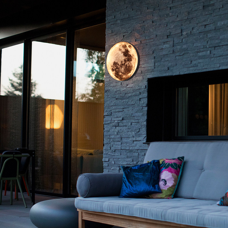 户外防水月亮壁灯创意壁灯庭院大门灯花园过道灯阳台灯别墅景观灯