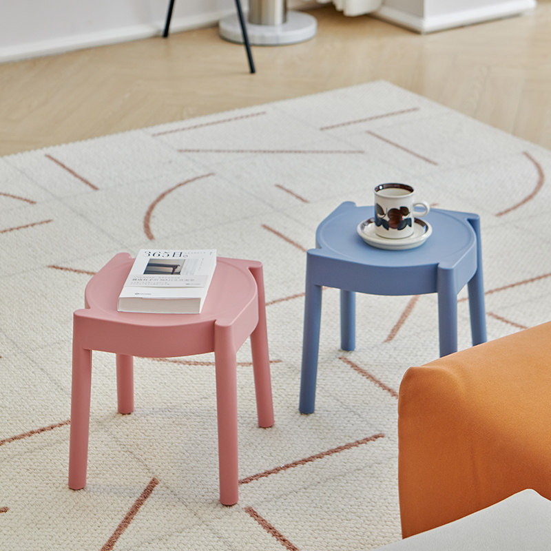 加厚小凳子塑料椅子换鞋凳家用小板凳北欧矮凳沙发穿鞋凳成人圆凳