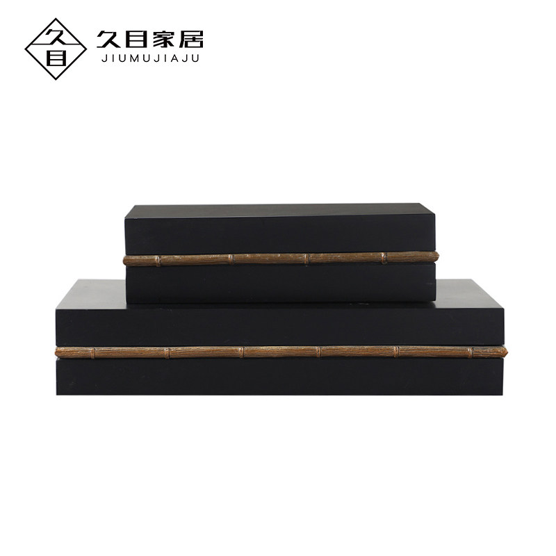 新中式板房桌面装饰摆件现在简约收纳盒装饰品黑色仿古木质首饰盒,家居饰品,装饰摆件,淘宝优惠券,粉丝福利购,淘宝优惠卷