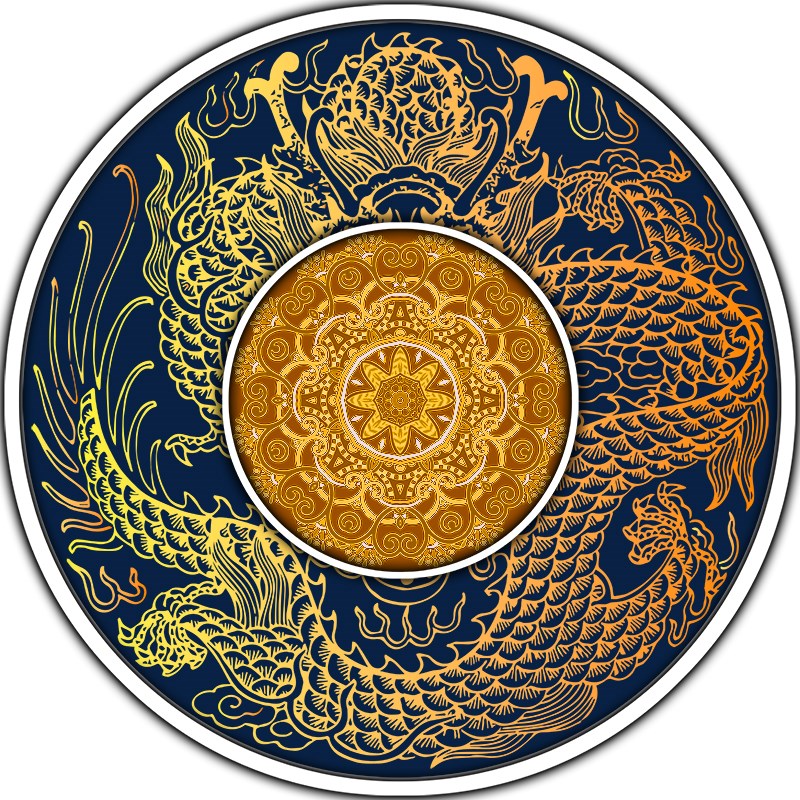 新中式轻奢圆形花鸟建筑装饰画客厅背景挂画玄关过道自粘画替换芯图片