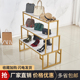 商场展示柜多层金色中岛货架 架包包置物陈列架落地式 服装 店橱窗鞋