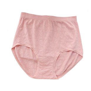 H22165 透气孔提花短裤 韩玛斯内裤 女无缝竹纤维棉妈咪高腰肥胖大码