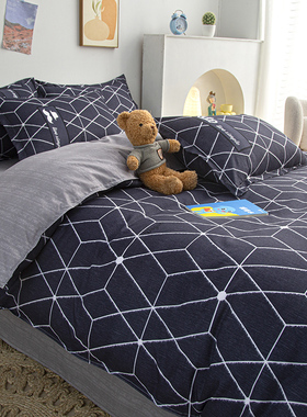 简约学生宿舍单人被套单件150x200x230秋冬非纯棉被罩儿童被单180