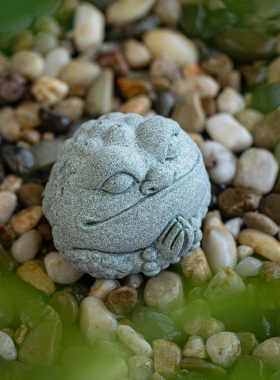 新中式复古风青砂石旺蟾金蟾动物摆件创意居家鱼缸造景桌面装饰品