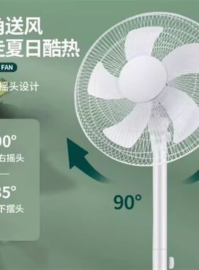 110v伏电风扇落地扇家用立式工业台式静音扇宿舍摇头小风扇大风力