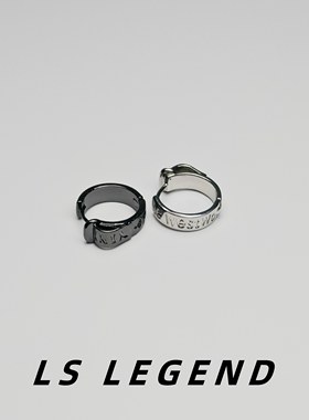 耳钉高级感潮男新款个性英文耳扣罗马中性美式女银色帅气轻奢圆环