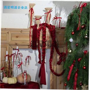 l新年装饰挂件店铺门头春节氛围场景D布置麻花藤球橱窗摆件26年新