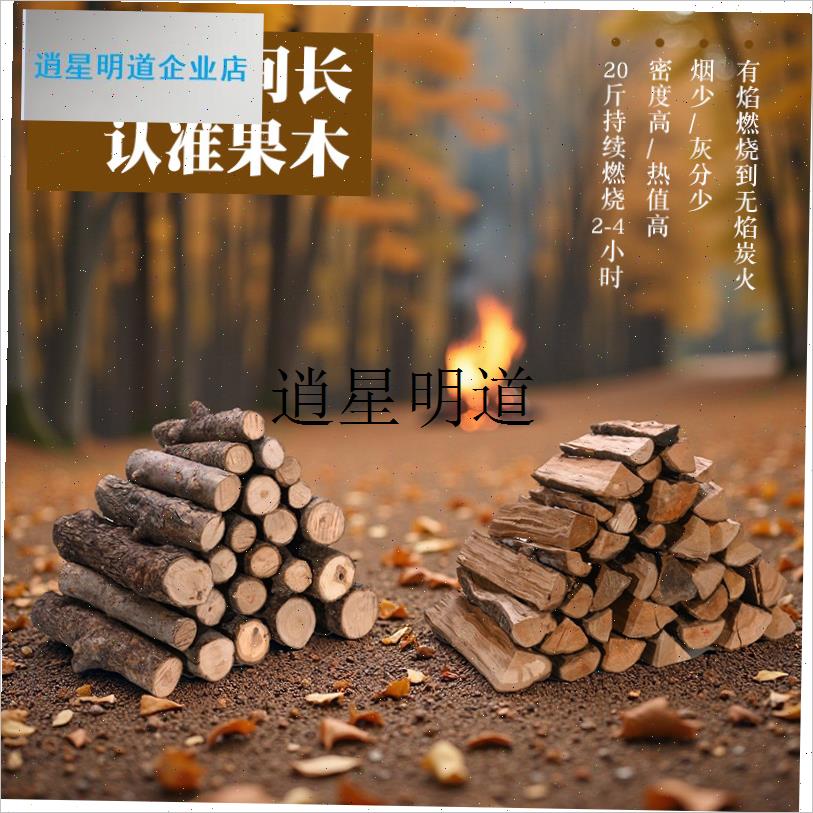 l柴火木头户外篝火木柴露营取暖烧火木材壁炉柴S木庭院柴火炉果木