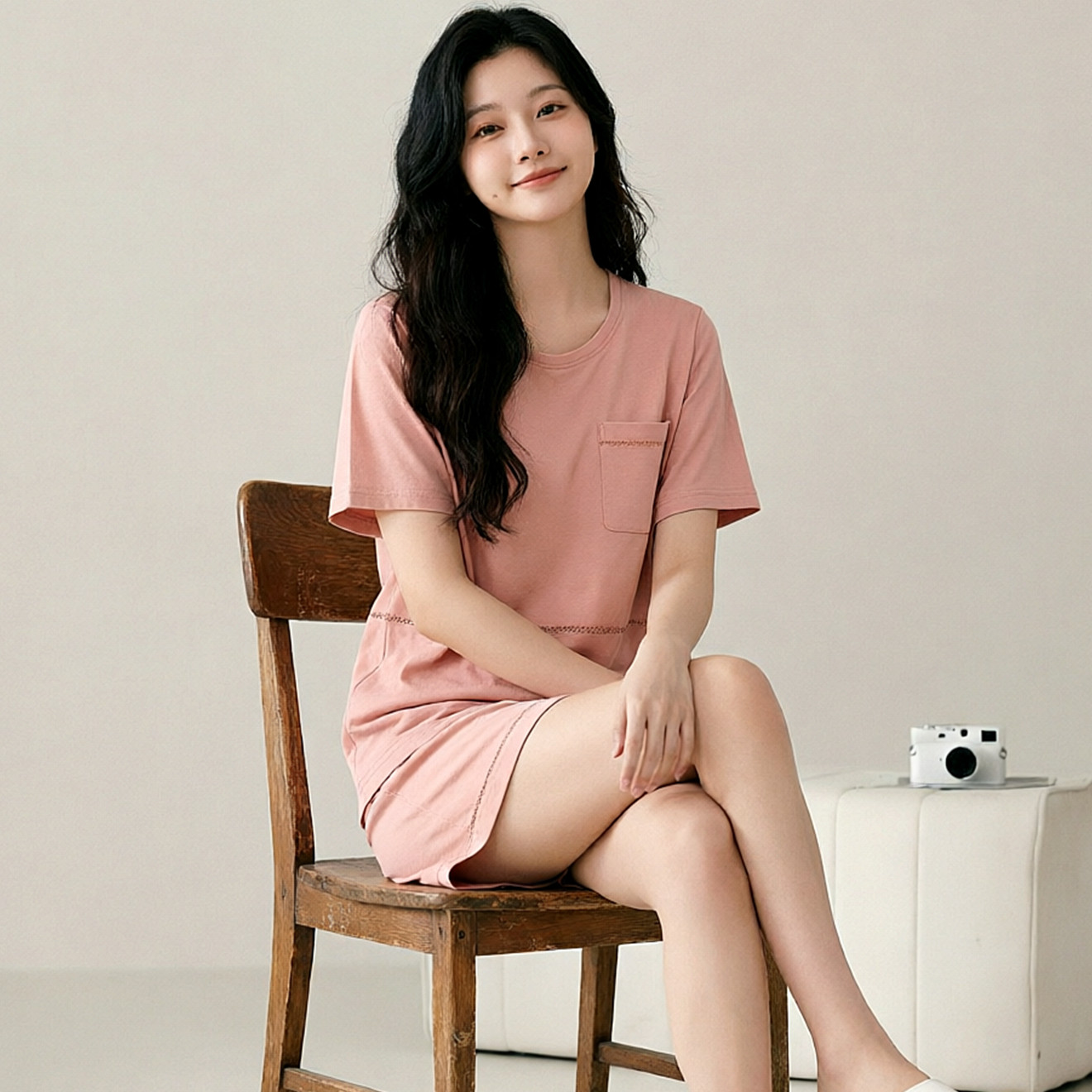 绮瑞睡衣女士夏季纯棉短袖短裤女款夏天全棉薄款可外穿家居服套装