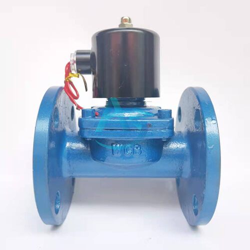 ZCS铸钢水用电磁阀24v220v常闭法兰电磁开关阀DN50 65 80 100 150