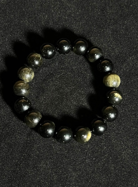 普陀山幸运好运五行补水手链男女款本命年文创精致新款手串黑曜石