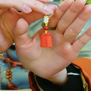 普陀山幸运2026丙午文哲大将军朱砂守护挂件