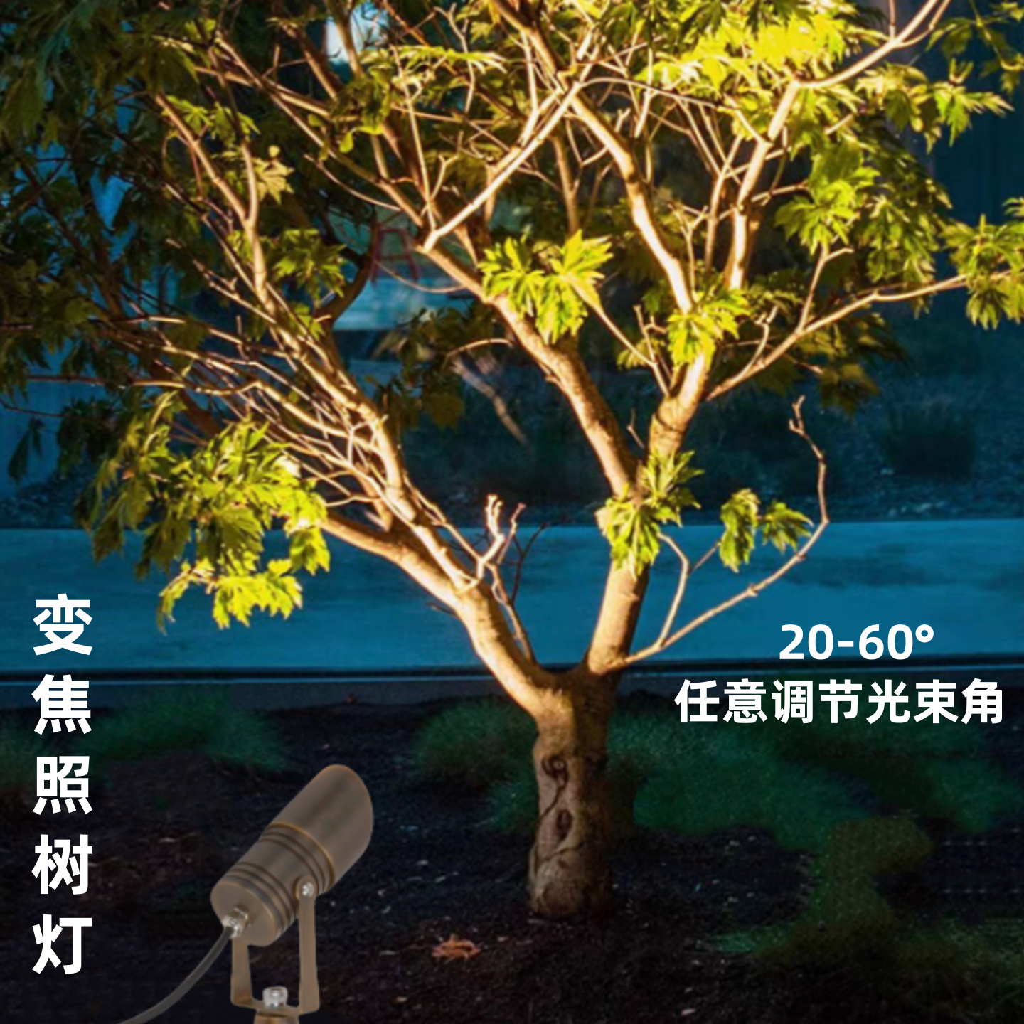 户外变焦射树灯低压投光灯照树灯