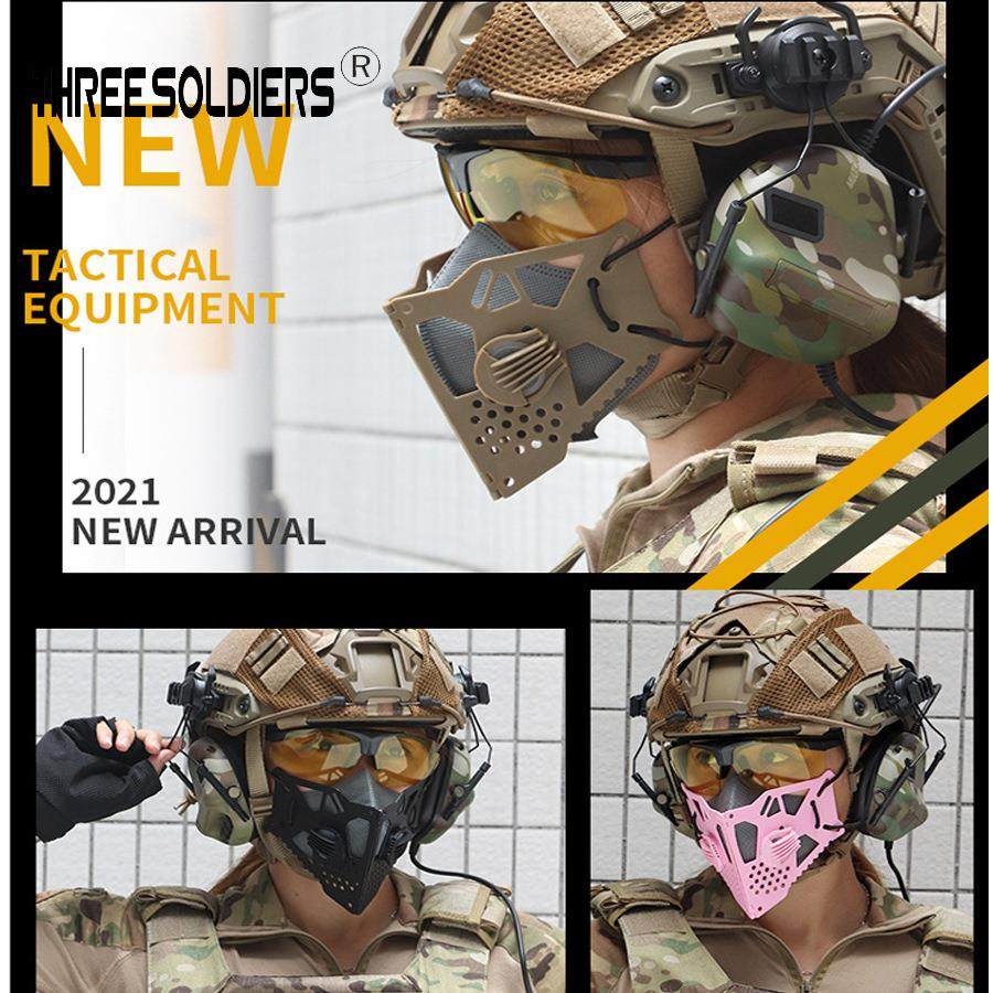 真人CS战术半脸防护面具户外登山徒步骑行防沙面罩个性装扮道具