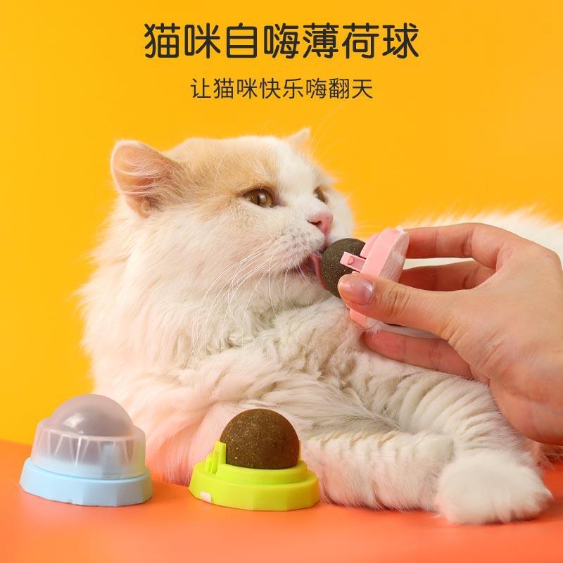 猫薄荷球舔舔乐 旋转薄荷球磨牙洁齿猫咪零食可替换玩具球猫用品