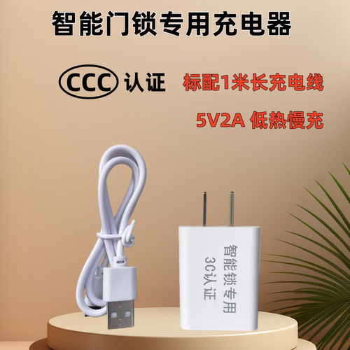智能门锁指纹锁专用充电器3C认证
